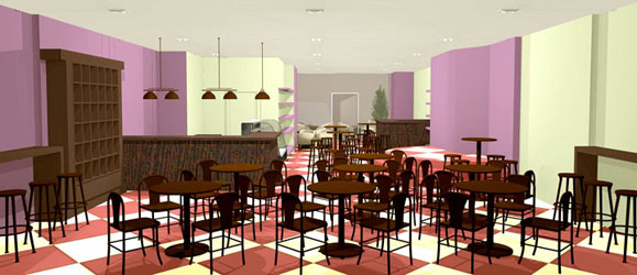 Diseño locales comerciales cafeterías franquicias Saboréate y Café Aima Estudio Guatemala