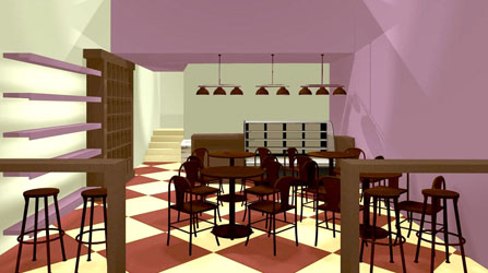 Diseño locales comerciales cafeterías franquicias Saboréate y Café Aima Estudio